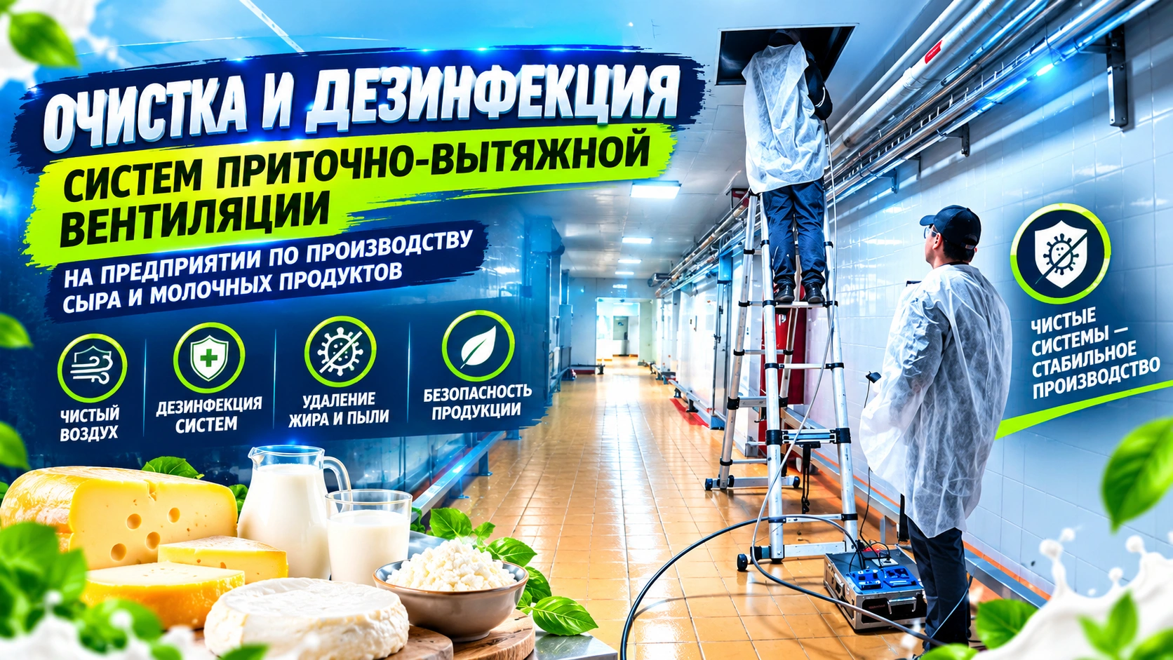 Молочный Мир (Щучин) — Очистка вентиляции на объектах Щучинского филиала ОАО “Молочный Мир»
